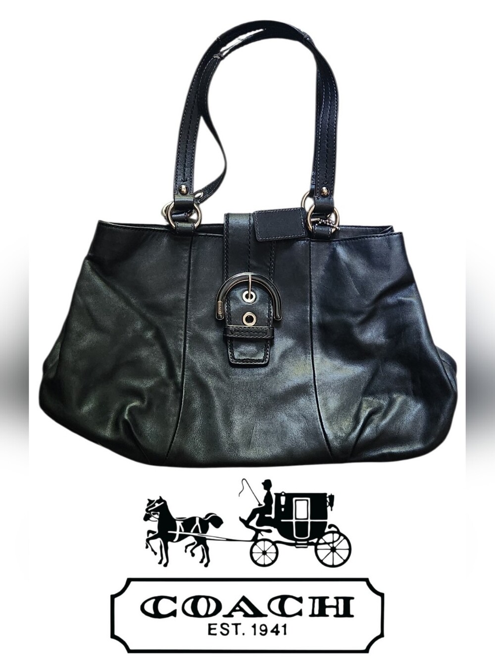 Women's EUC Coach Soho Leather East/West Tote Bag (Style No. F18751)